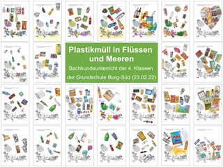 Plastikmüll in Flüssen Stadt Burg